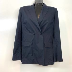 Jil Sander Cotton Silk Black Blazer Oversized